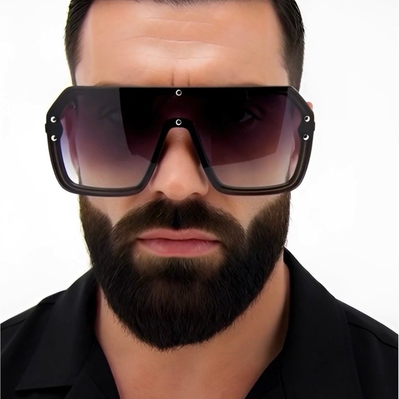 Sunglasses Men's‎ Oversized Flat Top Fashion Shades Lentes Gafas Humbre Mujeres - Picture 6 of 6